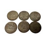 1942, 1943 Walking Liberty Half, 1954, 1963 Frankl