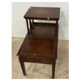 Mid Century Step Up End Table 26"h., 28"w