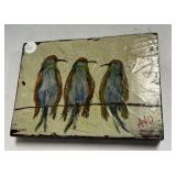 Amanda Delaughter Painted Bird Block 7" x 10"