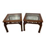 Pair of Chinese Chippendale Lamps Tables