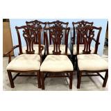 6 Late 20th Century Chippendale Dining Chairs