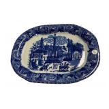 Victoria Ware Blue White Platter 17"