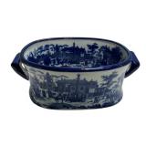 Victoria Ware Blue and White 5"h., 12"w