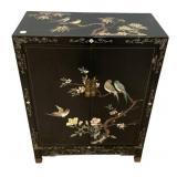 Chinese Black Lacquer Cabinet 30"h., 23"w., 11"
