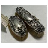 Two Art Nouveau Sterling Hair Brushes