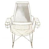 White Painted Iron Rocker
