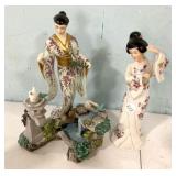 Mariko Manabu Saito Porcelain and Geisha Figurine