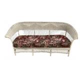 VTG White Wicker Sofa 71"