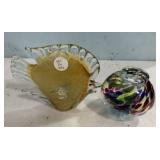 Art Glass Fish and Vase