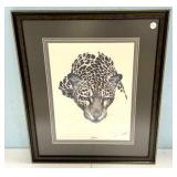 Guy Boheleach Jaguar 1975 Print 30"h., 25"w