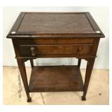 VTG English Oak Side Table 31"h., 26"w