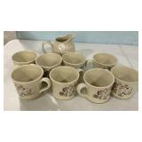 Lambethware Royal Doulton Brendon Hill Cups and Pi