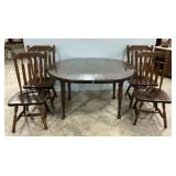 Pine Oval Dining Table and Chairs