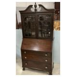 Mahogany Secretary Bookcase 76"h., 36"w