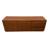 Mid Century Danish Teak Credenza 23"h., 71"w., 1