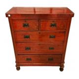 44"h., 37"w., 17"d Antique Victorian Polished C