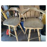 Pair of Wood Barstools