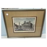 19"h., 23"w Pantheon in Rome Print