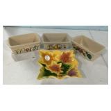 Garden Ridge and Ceramic Dish