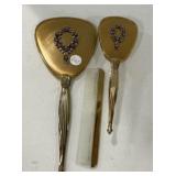 VTG Mirror, Brush, Comb Vanity Set