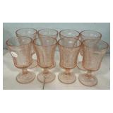 8 Depression Glass Ice Teas