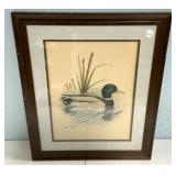 Signed Stephen Grayford Duck Artwork 22"h., 18