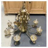 Sheraton style brass chandelier