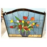 Stain glass Fire Screen 27"h., 48"w