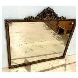 34"h., 36"w French Louis XVI style gilded mirror