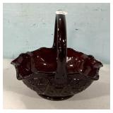 Indiana Glass Company Canterbury Sunset Basket