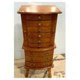 Oak Jewelry Armoire 43"h., 19"w