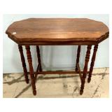 Edwardian style scallop side table.  28"h., 34"w