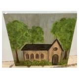 30" x 30" Painting of Church