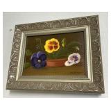 Signed N. Newman Flower Painting 8" x 10"