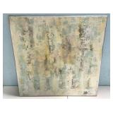 Signed Abstract Painting on Canvas 24"h., 24"w