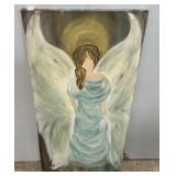 36"h., 18"w Painting Angel on Canvas