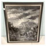 Framed Landscape Giclee Print 23"h., 19"w