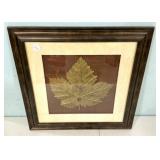 Shadow Framed Resin Leaf Artwork 20"h., 18"w