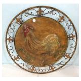 26" Metal Rooster Wall Art