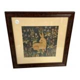 16' x 16' Rabbit Tapestry Framed