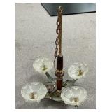 Hanging Light Fixture Glass Shades 34'h., 26'w