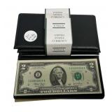 Four United States 2003 Uncirculated 2 Dollar Bill