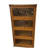 One Piece Oak Barrister Bookcase 58'h., 30'w., 1