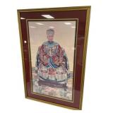 42'h, 28'w Framed Chinee Qing Dynasty Style Empr