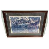 Framed Print of Boat 32'h., 41'w