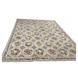 9' x 11'8 Floral Aubusson style Needlepoint VTG Ru
