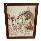 Chezar Framed Artwork Painting 28'h., 23'w