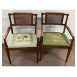 Two Regency Caned Arm Chairs