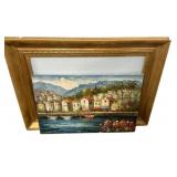 Painting on Canvas Of Town Scene
