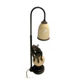 Alabaster Monkey Desk Lamp 27'